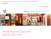 Tablet Screenshot of optik-dirk.de